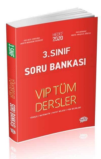 3. Sınıf Tüm Dersler Soru Bankası Kırmızı Kitap