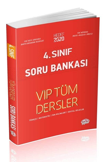 4. Sınıf Tüm Dersler Soru Bankası Kırmızı Kitap