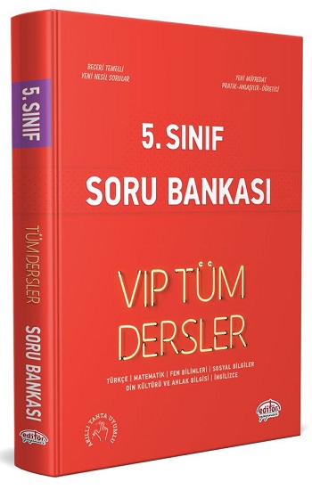 5. Sınıf VIP Tüm Dersler Soru Bankası Kırmızı Kitap