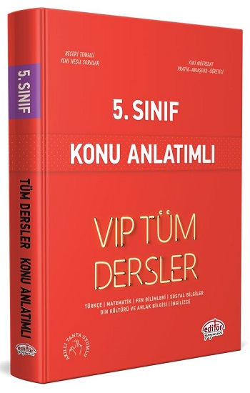 5. Sınıf Vip Tüm Dersler Konu Anlatımı Kırmızı Kitap