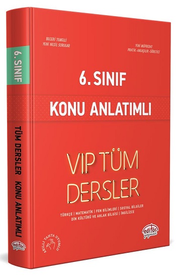 6. Sınıf VIP Tüm Dersler Konu Anlatımlı Kırmızı Kitap