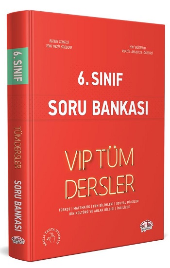 6. Sınıf VIP Tüm Dersler Soru Bankası Kırmızı Kitap