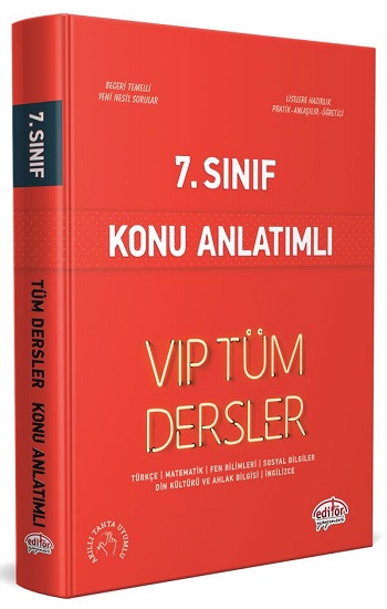 7. Sınıf VIP Tüm Dersler Konu Anlatımlı Kırmızı Kitap