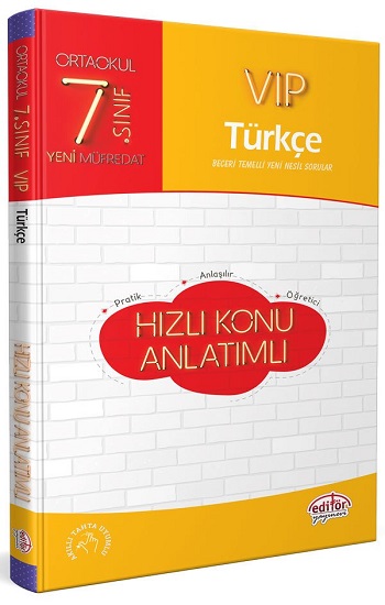 7. Sınıf VIP Türkçe Hızlı Konu Anlatımlı