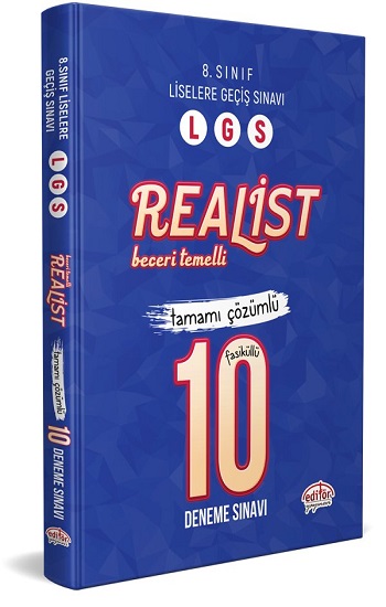 LGS Realist Tamamı Çözümlü 10 Deneme Sınavı