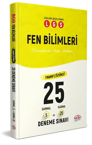 LGS Fen Bilimleri (5 Sarmal + 20 Karma) 25 Deneme Sınavı