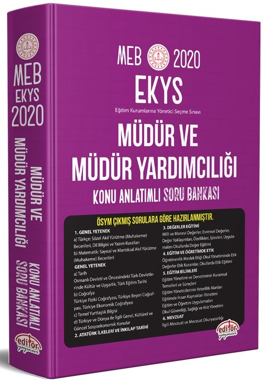 MEB Müdür ve Müdür Yardımcılığı Konu Anlatımlı Soru Bankası