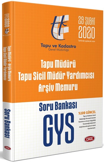 Tapu Müdürü-Tapu Sicil Müdür Yardımcısı -Arşiv Memuru GYS Soru Bankası