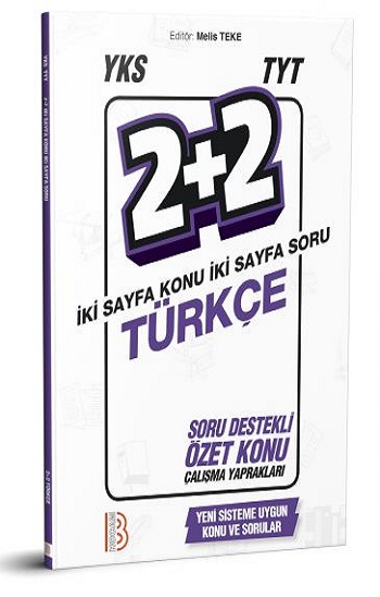 YKS TYT Türkçe 2+2 Soru Destekli Özet Konu Yaprakları