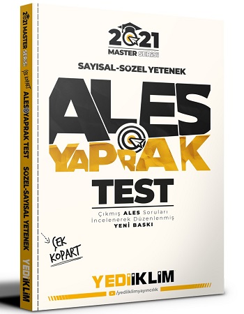 2021 Ales Sayısal Sözel Yetenek Çek Kopart Yaprak Test