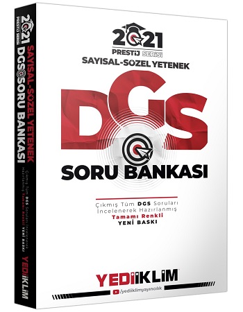 Yediiklim Yayınları 2021 Prestij Serisi DGS Sayısal Sözel Yetenek Soru Bankası (Tamamı Renkli)