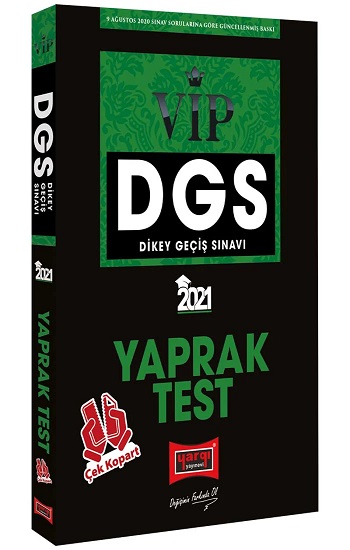 2021 DGS VIP Çek Kopart Yaprak Test