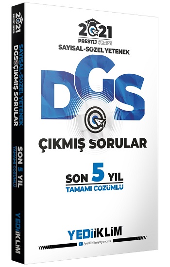 Yediiklim Yayınları 2021 Prestij Serisi DGS Tamamı Çözümlü Son 5 Yıl Çıkmış Sorular