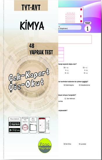 TYT-AYT Kimya Yaprak Testleri (48 Adet) Çek Kopart