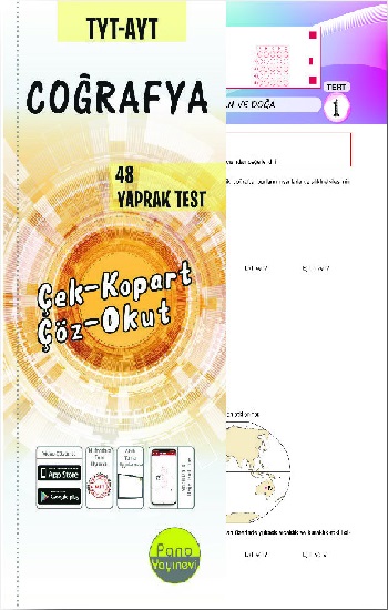 TYT-AYT Coğrafya Yaprak Testleri (48 Adet) Çek Kopart