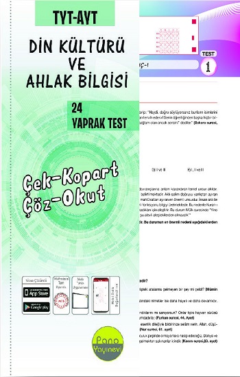 TYT-AYT Din Kültürü ve Ahlak Bilgisi Yaprak Testleri (24 Adet) Çek Kopart