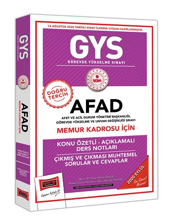 2020 GYS AFAD Memur Kadrosu İçin Konu Özetli Çıkmış ve Çıkması Muhtemel Sorular