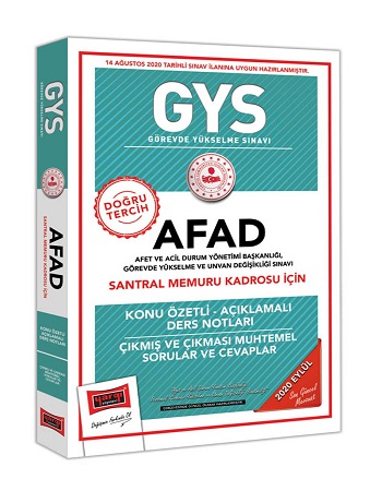 2020 GYS AFAD Santral Memuru Kadrosu İçin Konu Özetli Çıkmış ve Çıkması Muhtemel Sorular