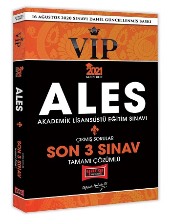 2021 ALES VIP Son 3 Sınav Tamamı Çözümlü Çıkmış Sorular