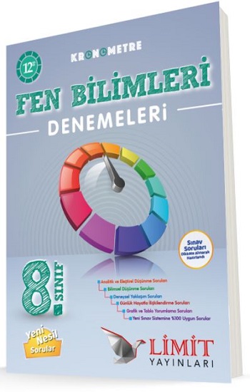 8. Sınıf Kronometre 12'li Fen Bilimleri Denemeleri