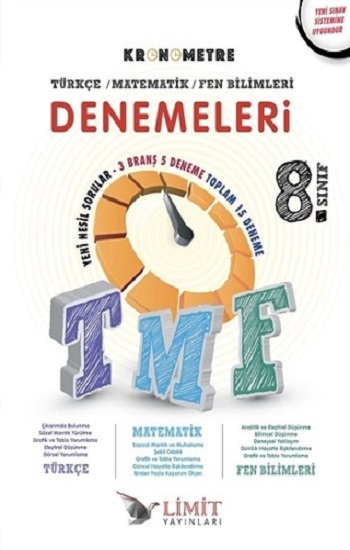 8. Sınıf Kronometre Türkçe Matematik Fen Bilimleri Denemeleri