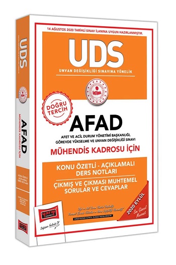 2020 UDS AFAD Mühendis Kadrosu İçin Konu Özetli Çıkmış ve Çıkması Muhtemel Sorular