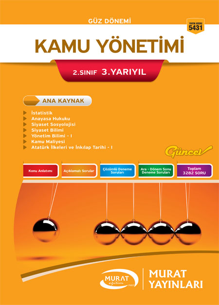 5431 - Kamu Yönetimi 2. Sınıf 3. Yarıyıl