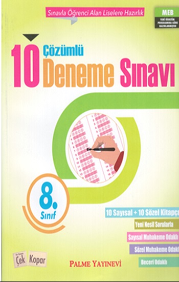 8. Sınıf Çözümlü 10 Deneme Sınavı