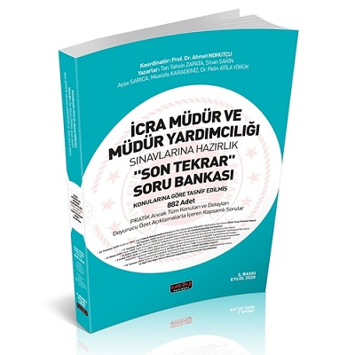 İcra Müdür ve Müdür Yardımcılığı Son Tekrar Soru Bankası Savaş Yayınları 2020