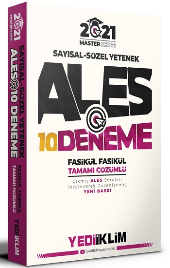 2021 Master Serisi Ales Sayısal-Sözel Yetenek Tamamı Çözümlü 10 Fasikül Deneme