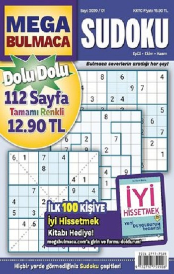 Mega Bulmaca Sudoku - Eylül/Ekim/Kasım 2020