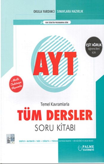 YKS AYT Eşit Ağırlık Tüm Dersler Soru Kitabı