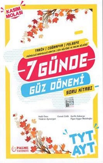 TYT AYT 7 Günde Tarih Coğrafya Felsefe Güz Dönemi Soru Kitabı