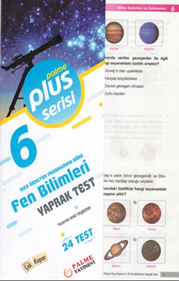 6. Sınıf Plus Serisi Fen Bilimleri Yaprak Test