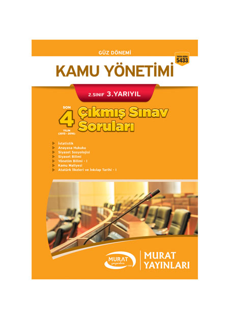 5433 - Kamu Yönetimi 2. Sınıf 3. Yarıyıl Çıkmış Sınav Soruları