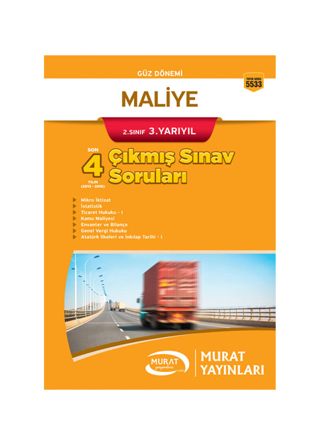 5533 - Maliye 2. Sınıf 3. Yarıyıl Çıkmış Sınav Soruları