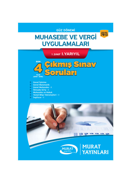 7913 - Muhasebe ve Vergi Uygulamaları 1. Sınıf 1. Yarıyıl Çıkmış Sınav Soruları