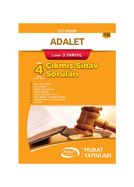 7133 - Adalet 2. Sınıf 3. Yarıyıl Çıkmış Sınav Soruları