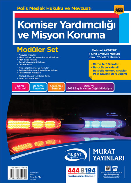 2500 - Modüler Set Polis Meslek Hukuku ve Mevzuatı