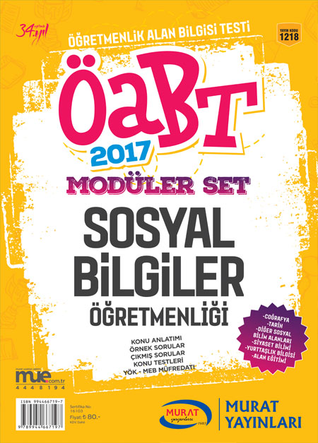 1218 - ÖABT Modüler Set Sosyal Bilgiler Öğretmenliği