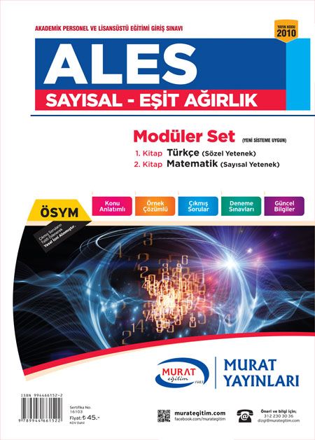 2010 - Modüler Set ALES Sayısal-Eşit Ağırlık