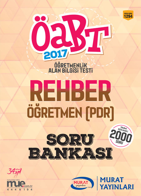 1294 - ÖABT Rehber Öğretmen (PDR) Soru Bankası