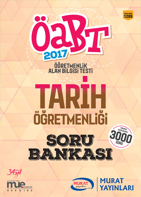 1289 - ÖABT Tarih Öğretmenliği Soru Bankası