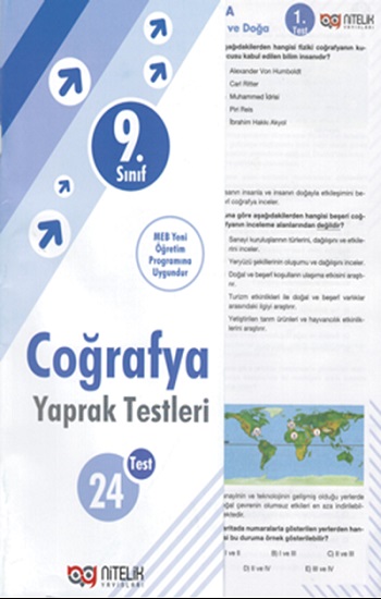 9. Sınıf Coğrafya Yaprak Testleri