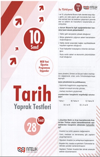 10. Sınıf Tarih Yaprak Testleri