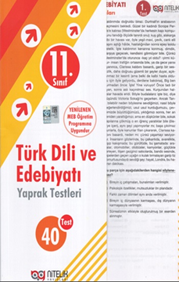 11. Sınıf Türk Dili ve Edebiyatı Yaprak Testleri