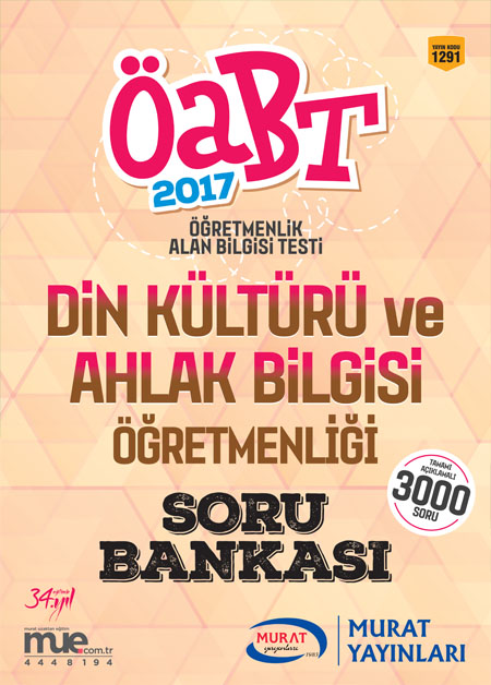 1291 - ÖABT Din Kültürü ve Ahlak Bilgisi Öğretmenliği Soru Bankası