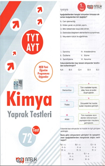 TYT AYT Kimya Yaprak Testleri