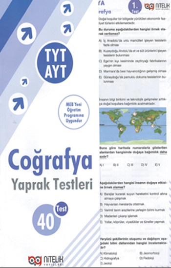 TYT AYT Coğrafya Yaprak Testleri