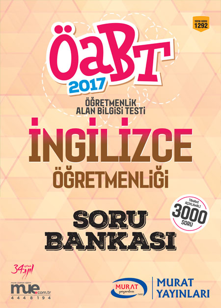 1292 - ÖABT İngilizce Öğretmenliği Soru Bankası